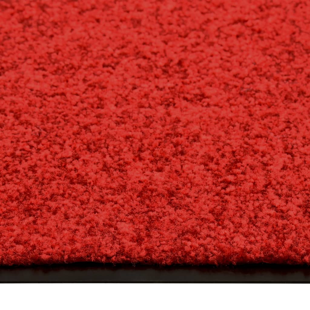 vidaXL Paillasson lavable Rouge 60x180 cm