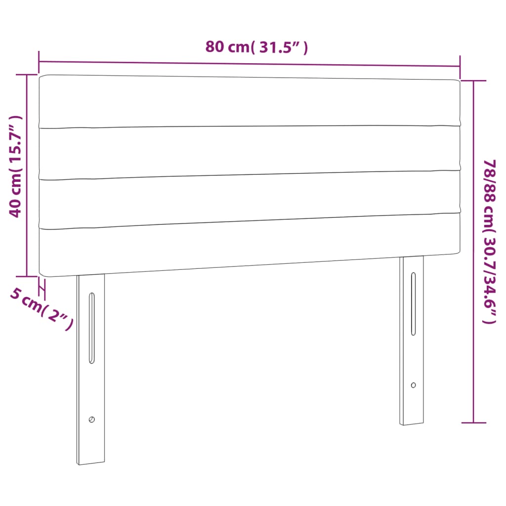 vidaXL Tête de lit Vert foncé 80x5x78/88 cm Velours