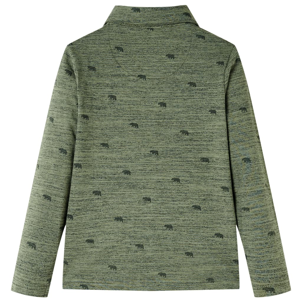 Chemise pour enfants kaki mélangé 140