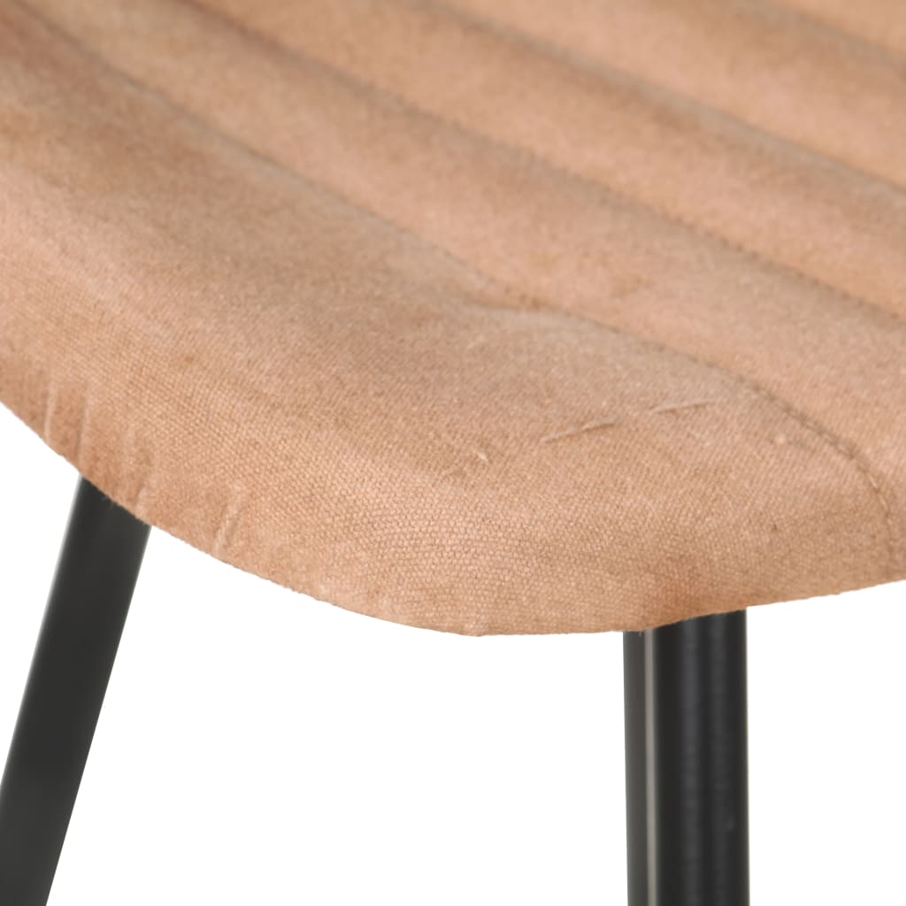 vidaXL Tabourets de bar lot de 4 marron cuir véritable