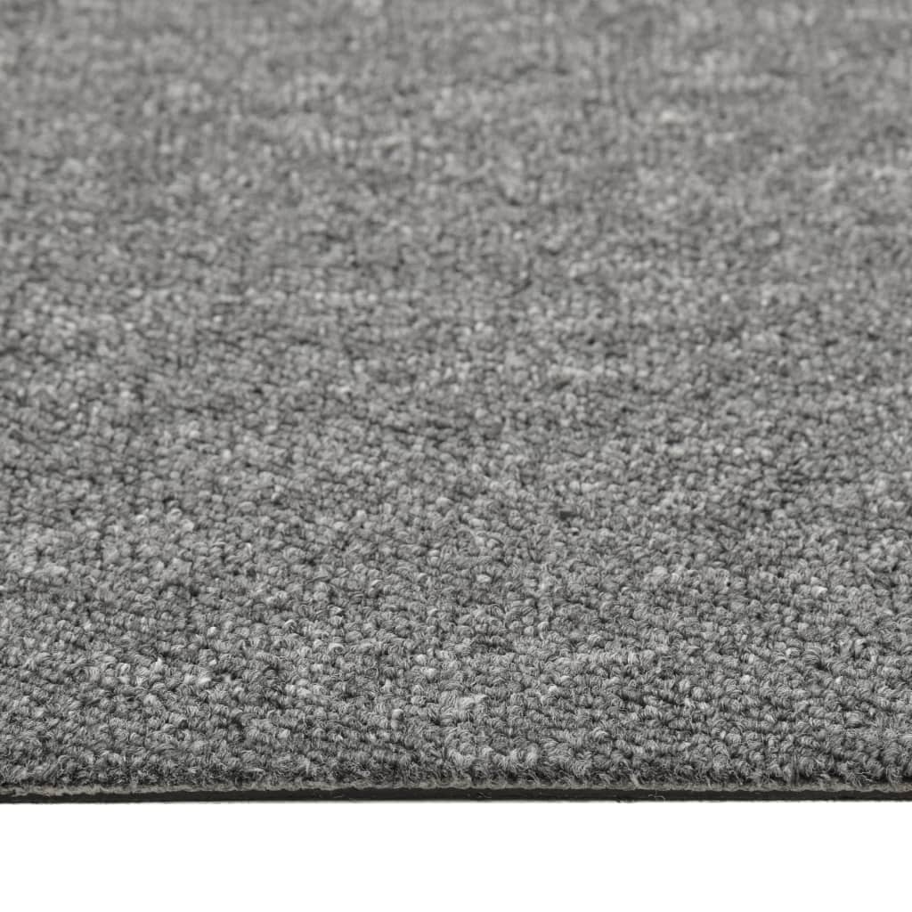 vidaXL Dalles de tapis de sol 20 pcs 5 m² 50x50 cm Gris
