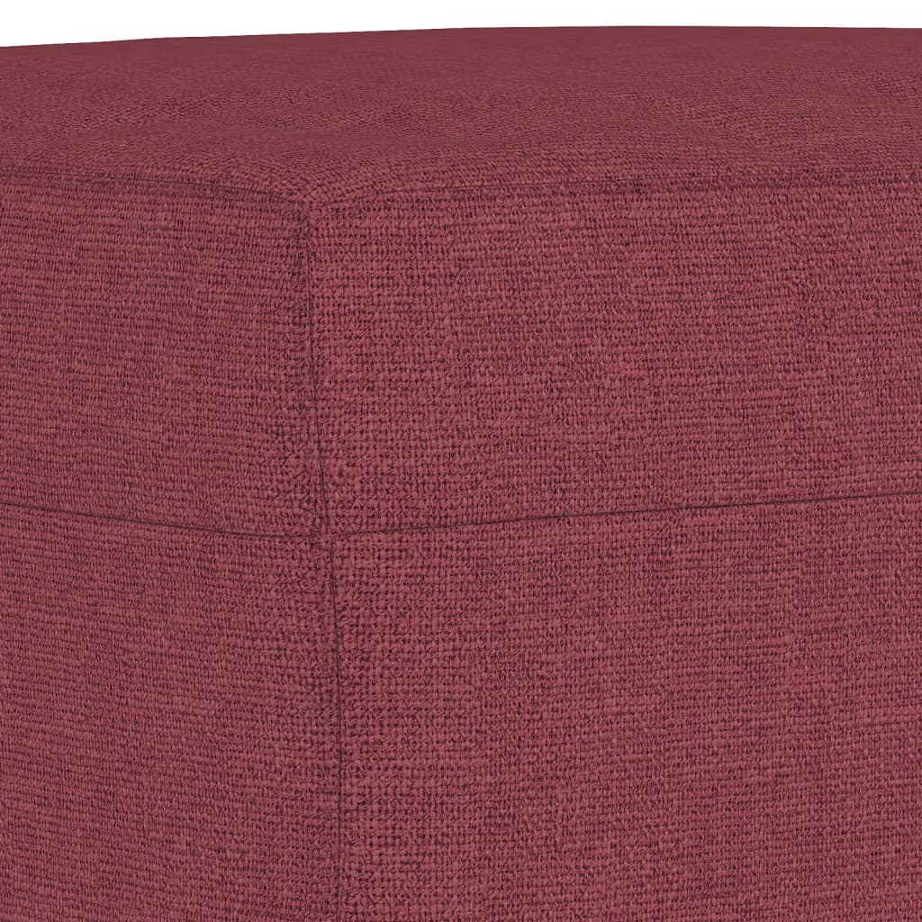 vidaXL Ensemble de canapés 4 pcs avec coussins rouge bordeaux tissu