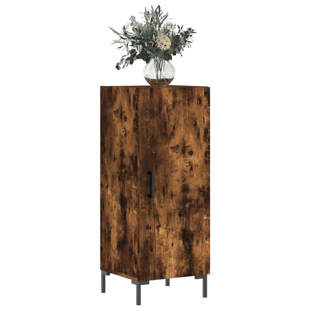 vidaXL Buffet Chêne fumé 34,5x34x90 cm Bois d'ingénierie