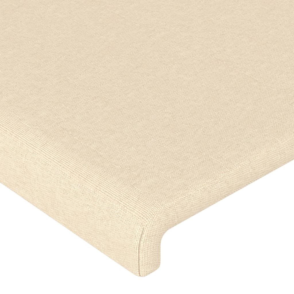 vidaXL Tête de lit avec oreilles Crème 103x16x78/88 cm Tissu