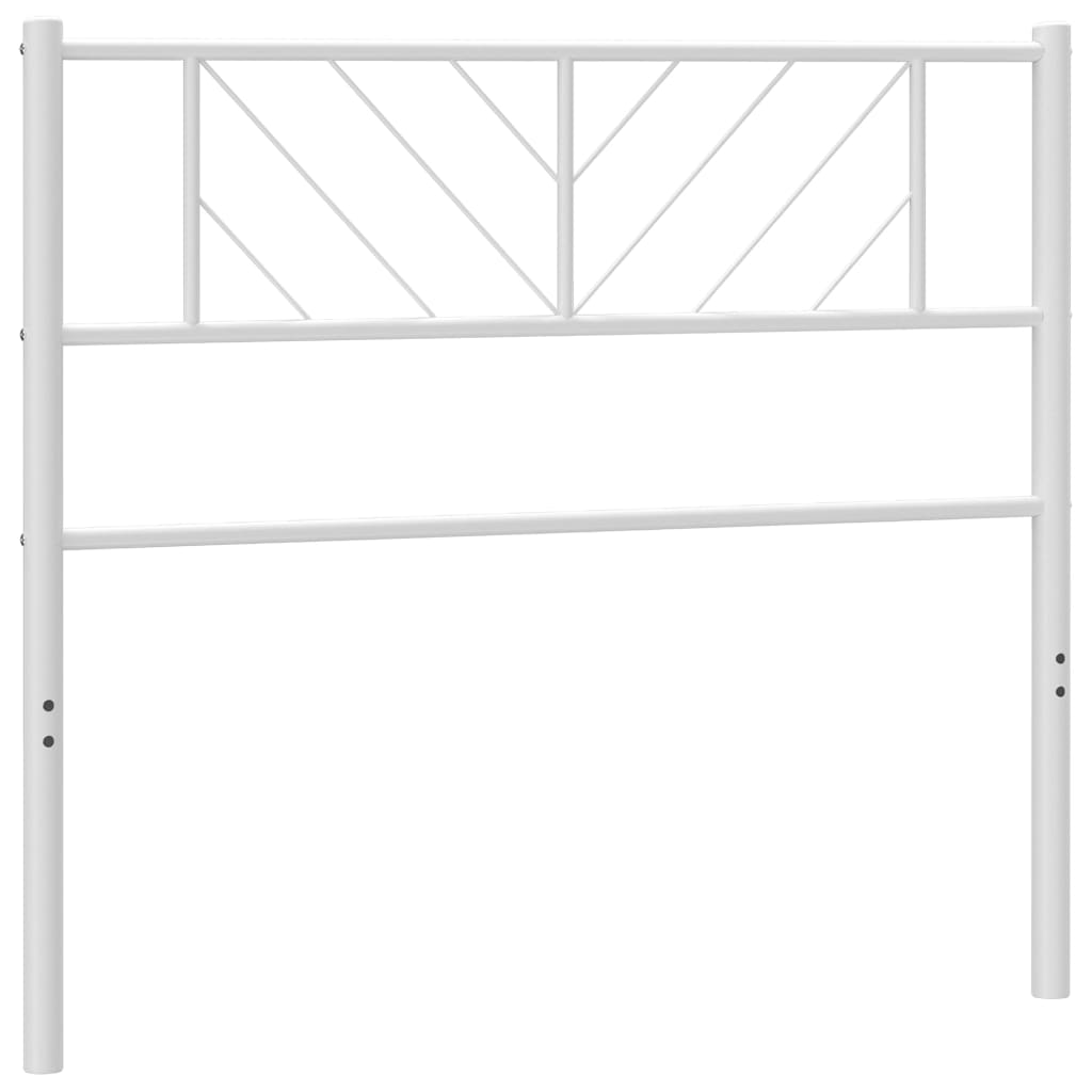 vidaXL Tête de lit métal blanc 90 cm