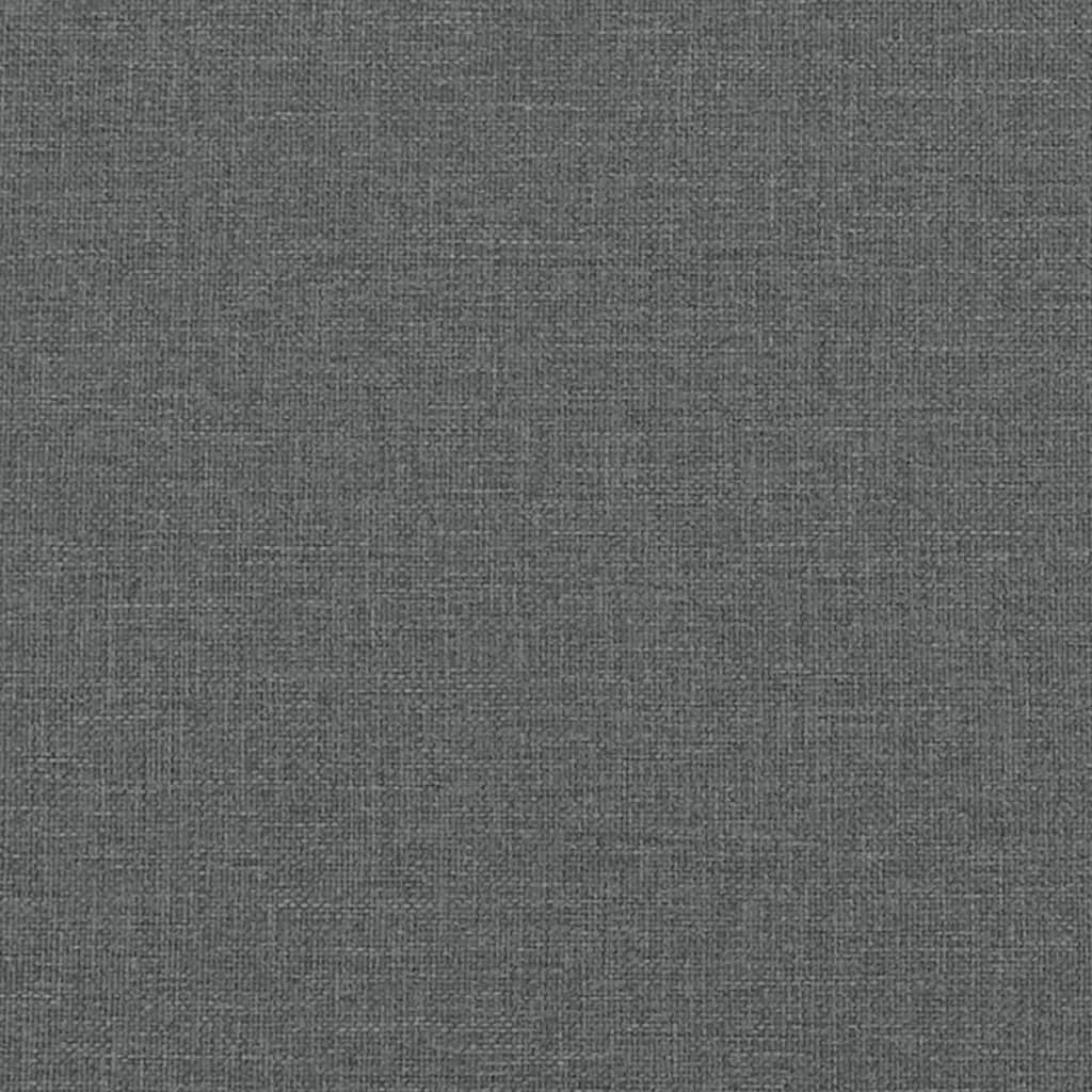 vidaXL Canapé-lit en forme de L gris foncé 255x140x70 cm tissu