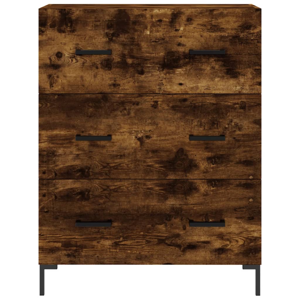 vidaXL Buffet chêne fumé 69,5x34x90 cm bois d'ingénierie