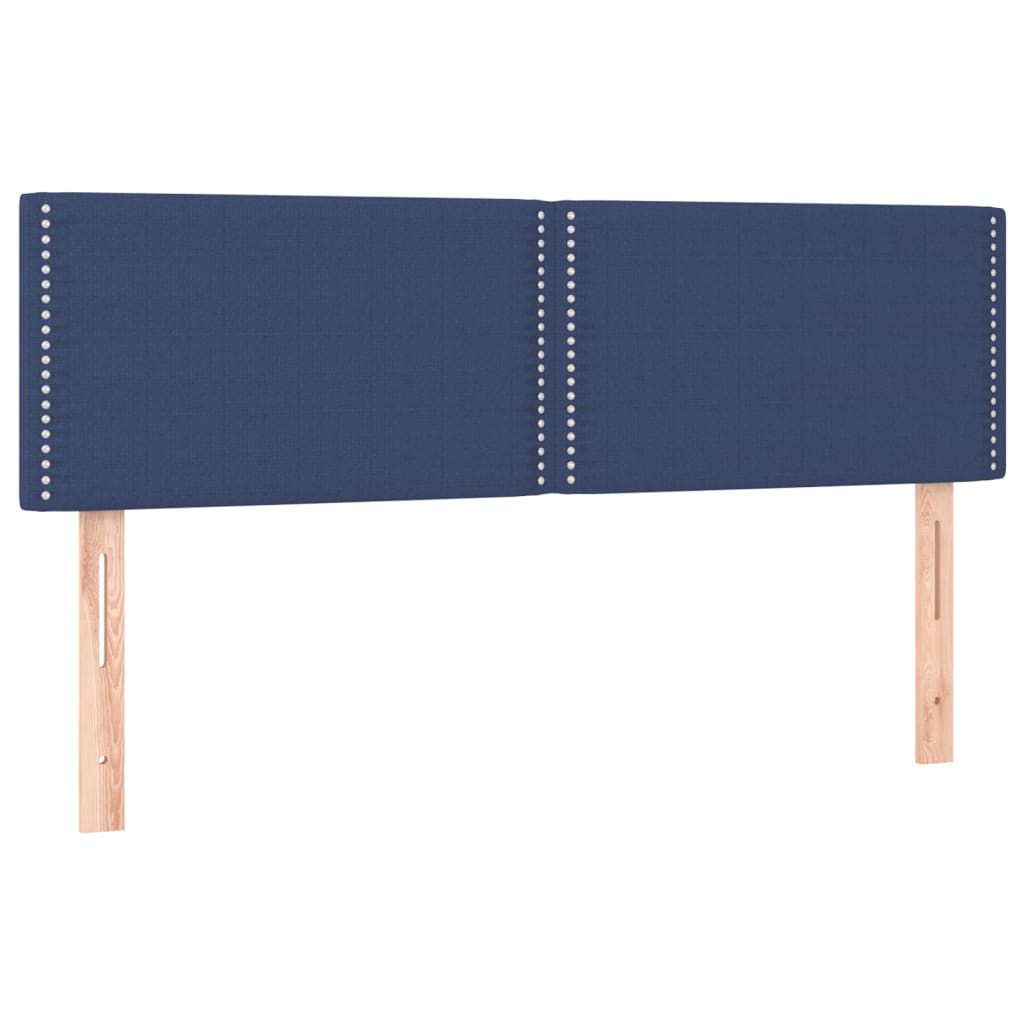 vidaXL Têtes de lit 2 pcs Bleu 72x5x78/88 cm Tissu