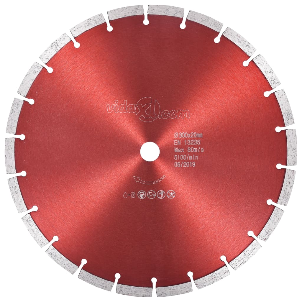 vidaXL Disque de coupe diamanté Acier 300 mm