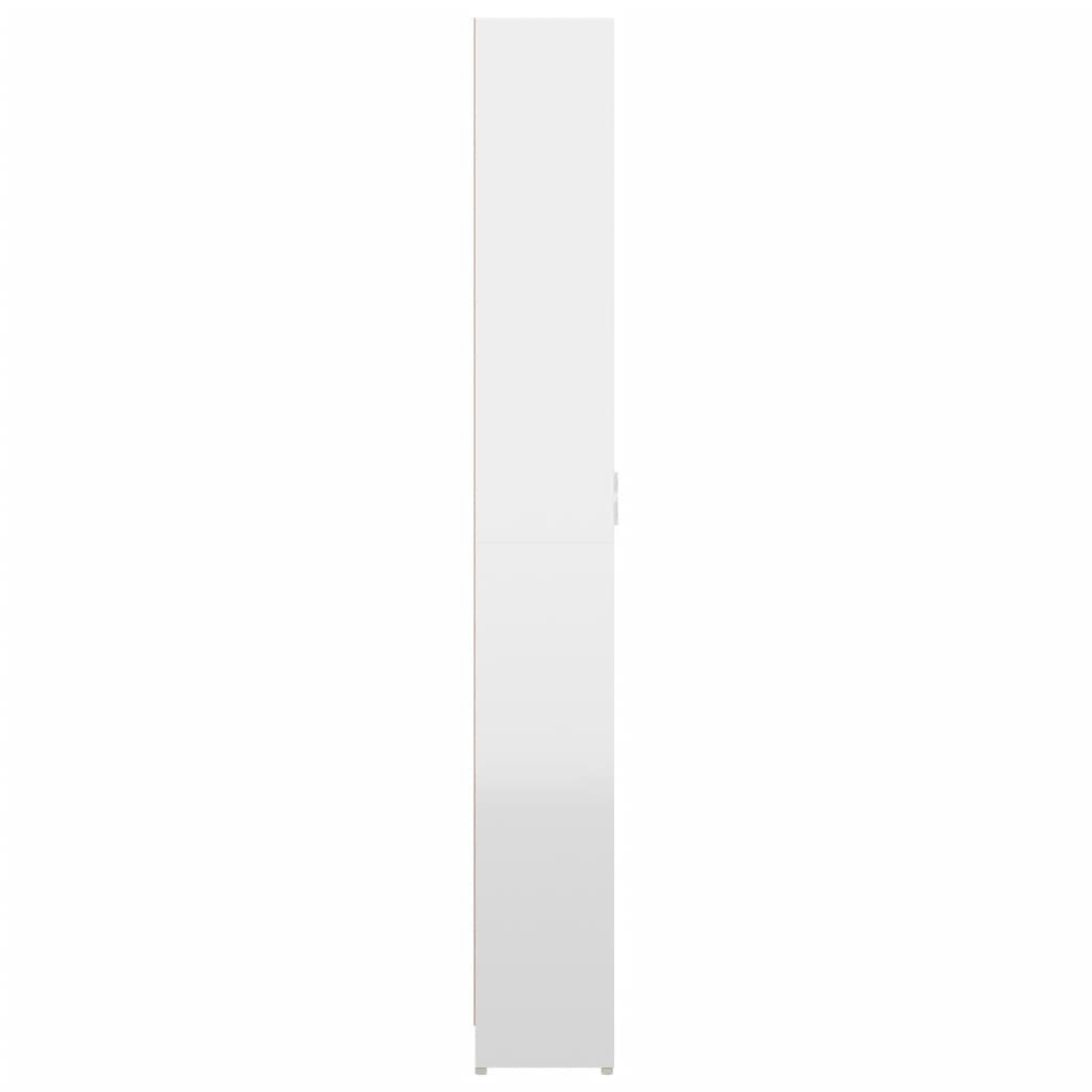 vidaXL Garde-robe de couloir Blanc brillant 55x25x189 cm Aggloméré