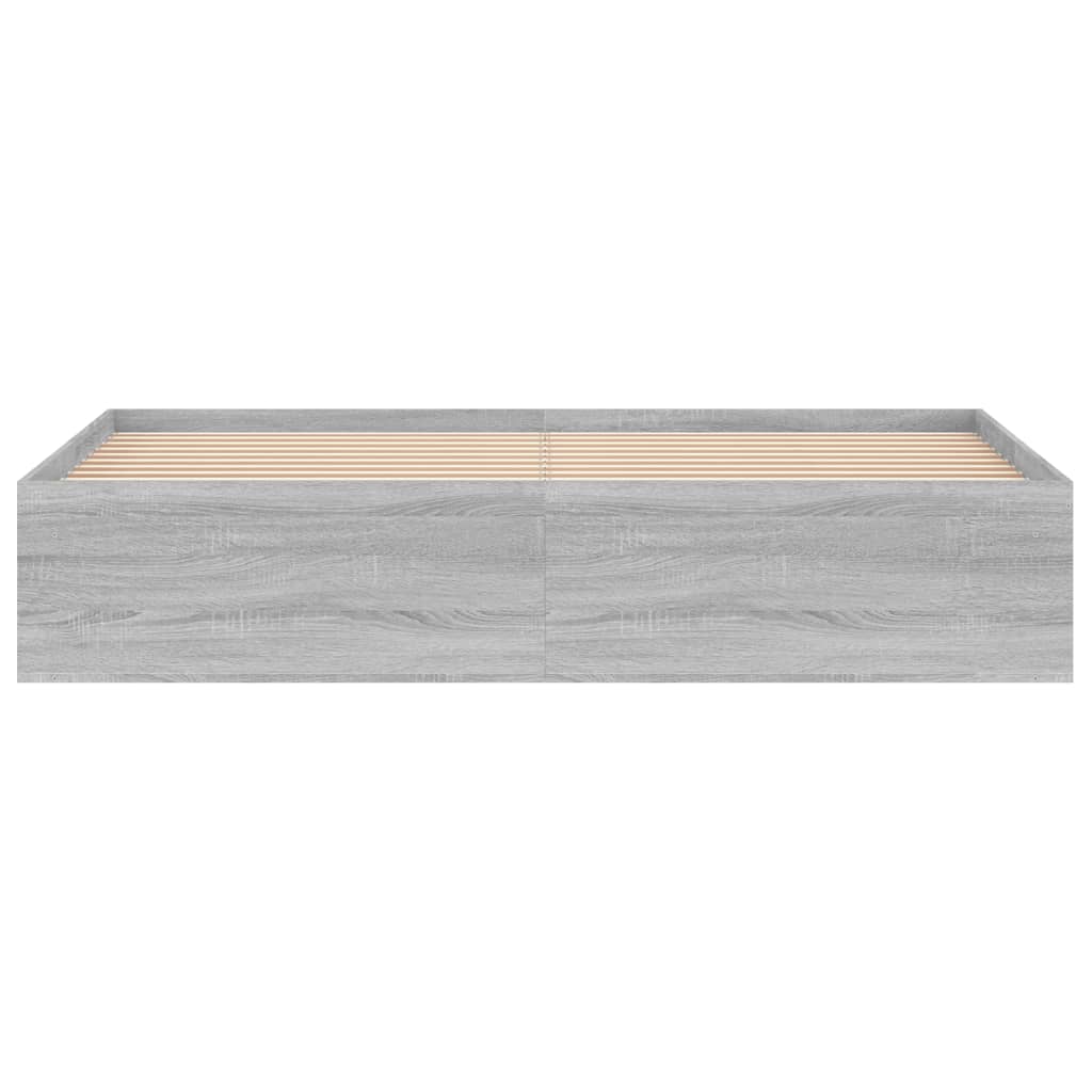 vidaXL Cadre de lit sans matelas sonoma gris 180x200 cm