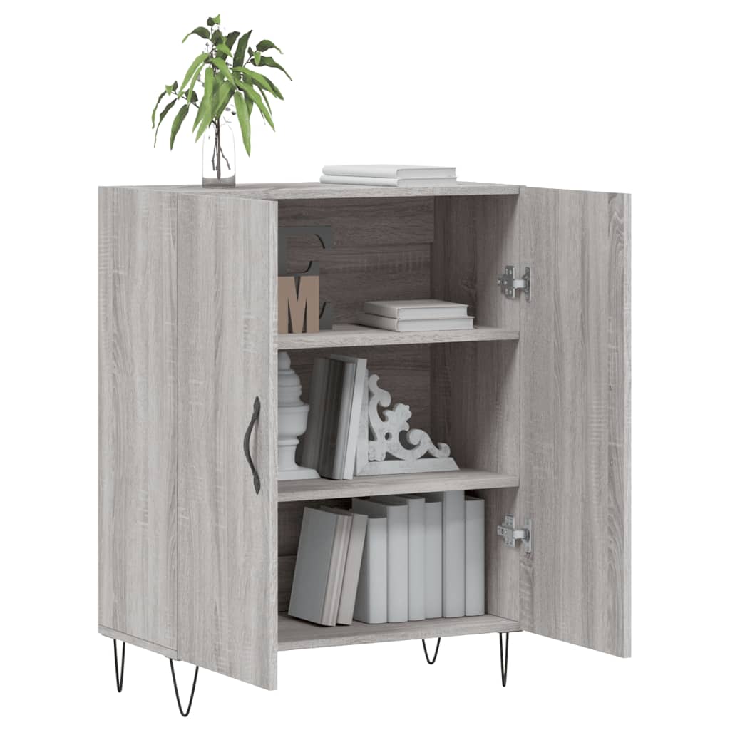 vidaXL Buffet sonoma gris 69,5x34x90 cm bois d'ingénierie