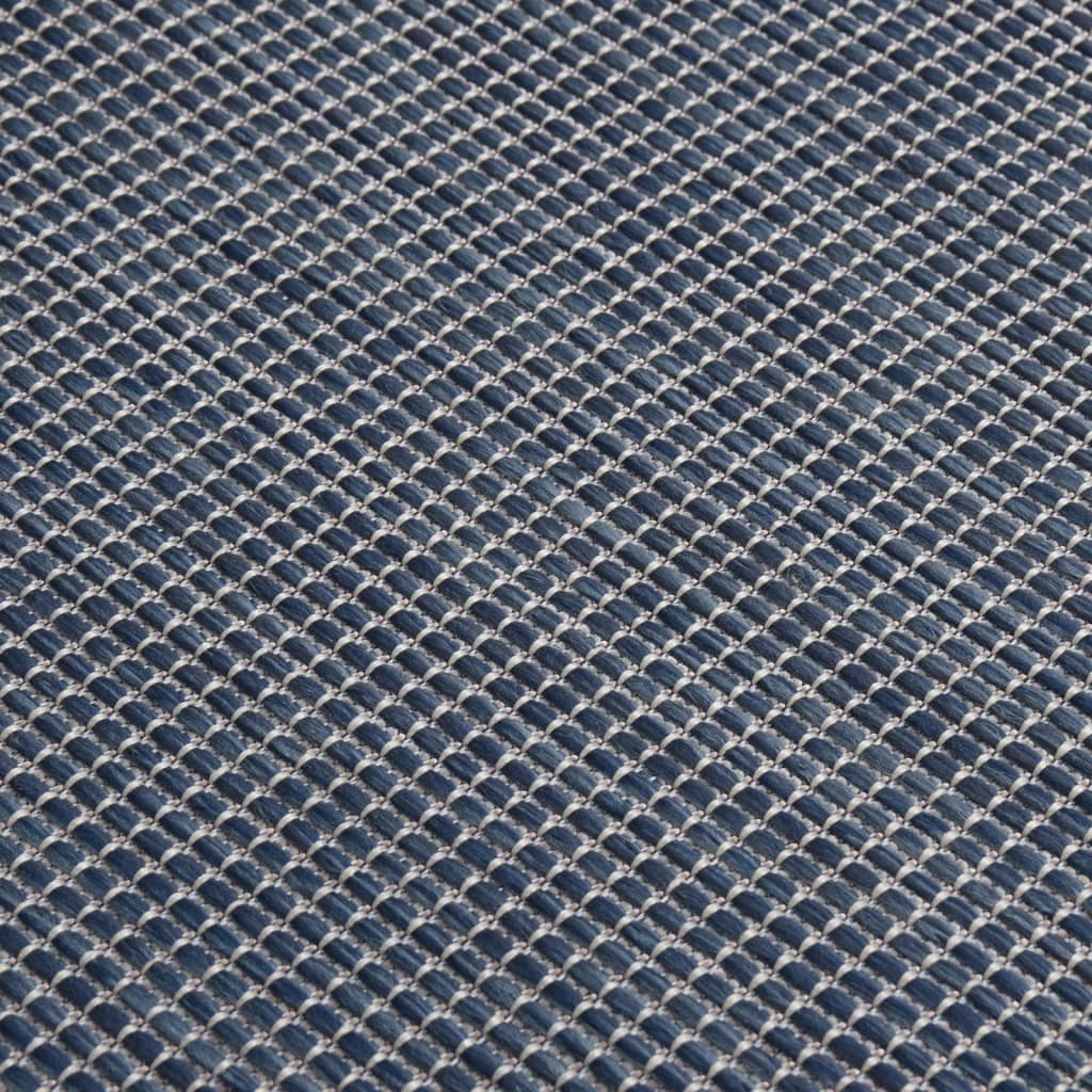 vidaXL Tapis à tissage plat d'extérieur 200x280 cm Bleu