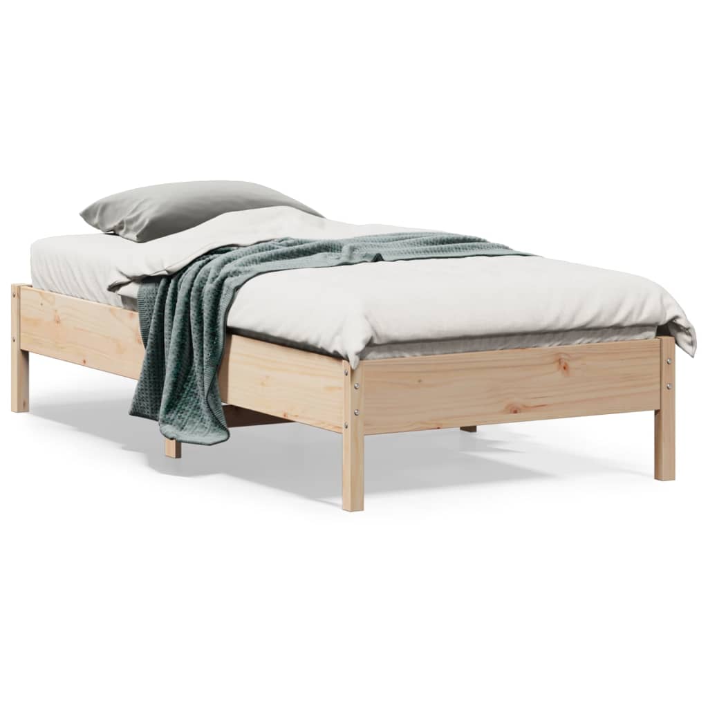 vidaXL Cadre de lit sans matelas 75x190 cm bois de pin massif