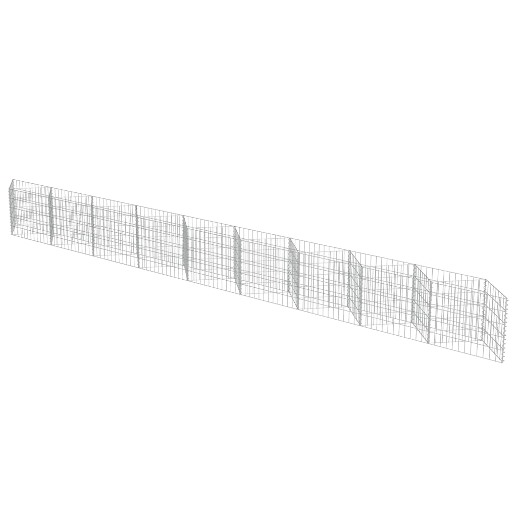 vidaXL Mur de gabion Acier galvanisé 630x30x50 cm