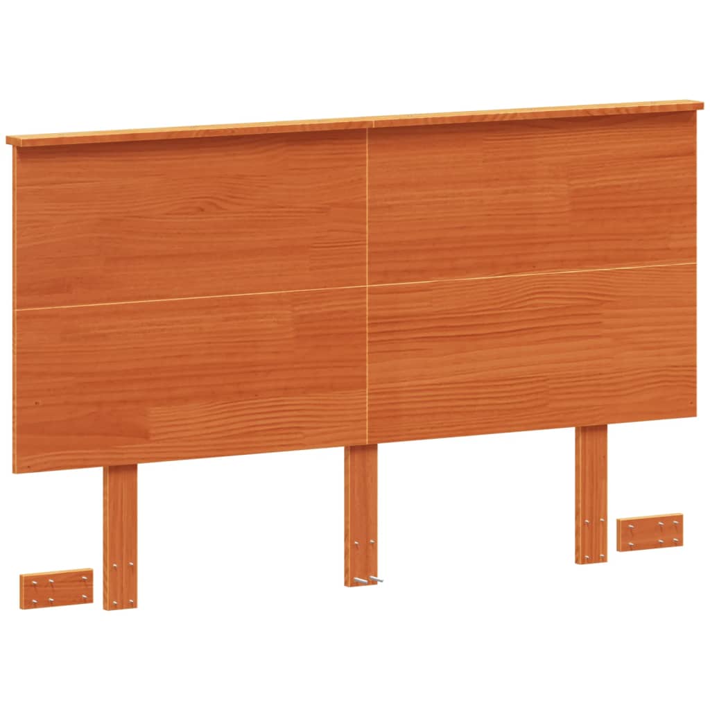 vidaXL Tête de lit cire marron 135 cm bois massif de pin