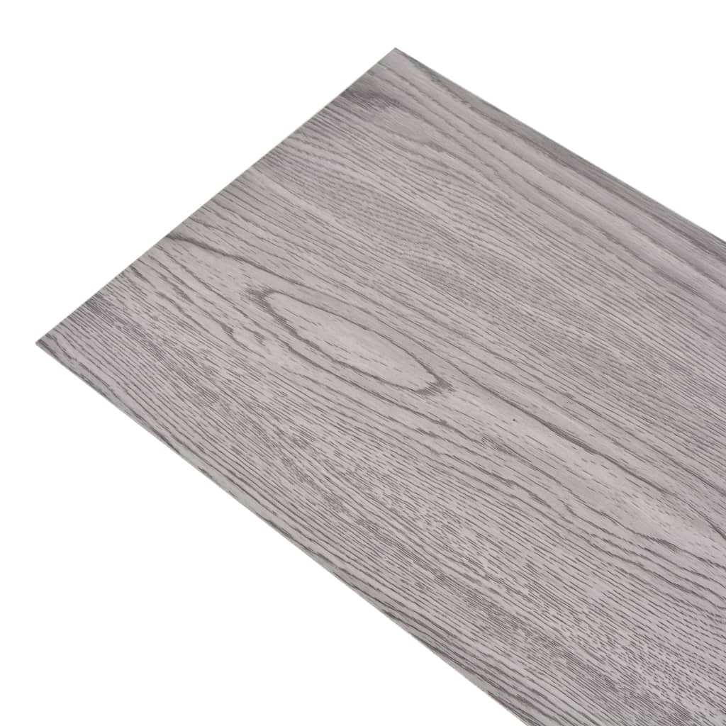 vidaXL Planches de plancher PVC Non auto-adhésif 4,46m² 3mm Gris foncé