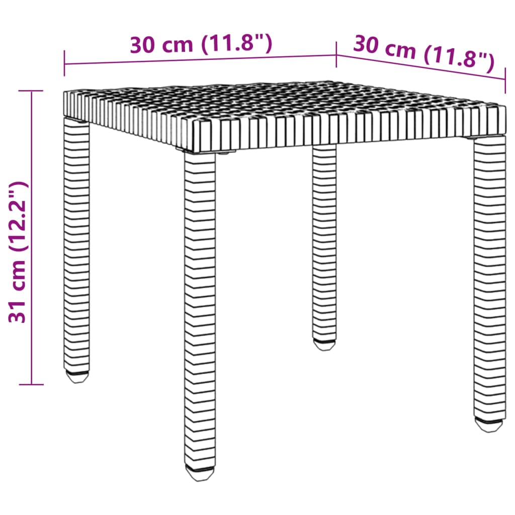 vidaXL Chaises longues lot de 2 avec table résine tressée marron