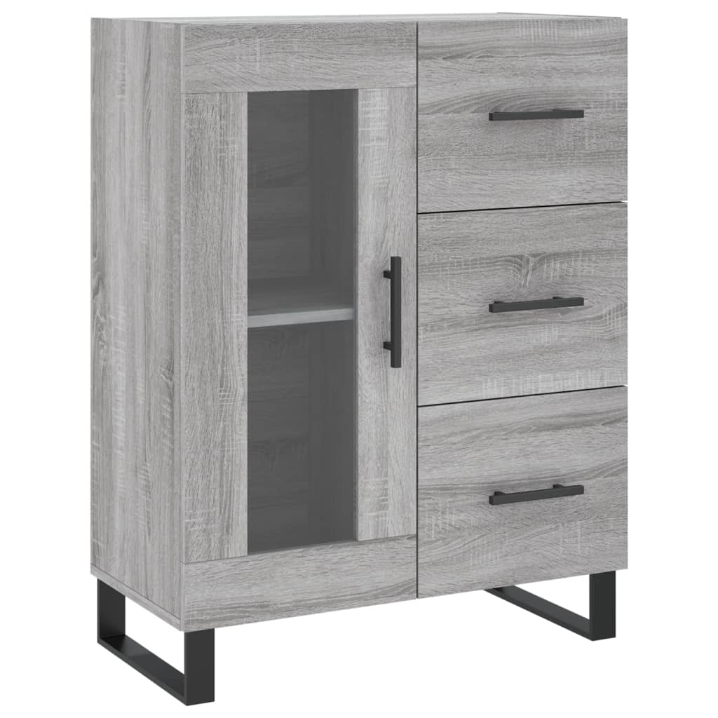 vidaXL Buffet haut Sonoma gris 69,5x34x180 cm Bois d'ingénierie