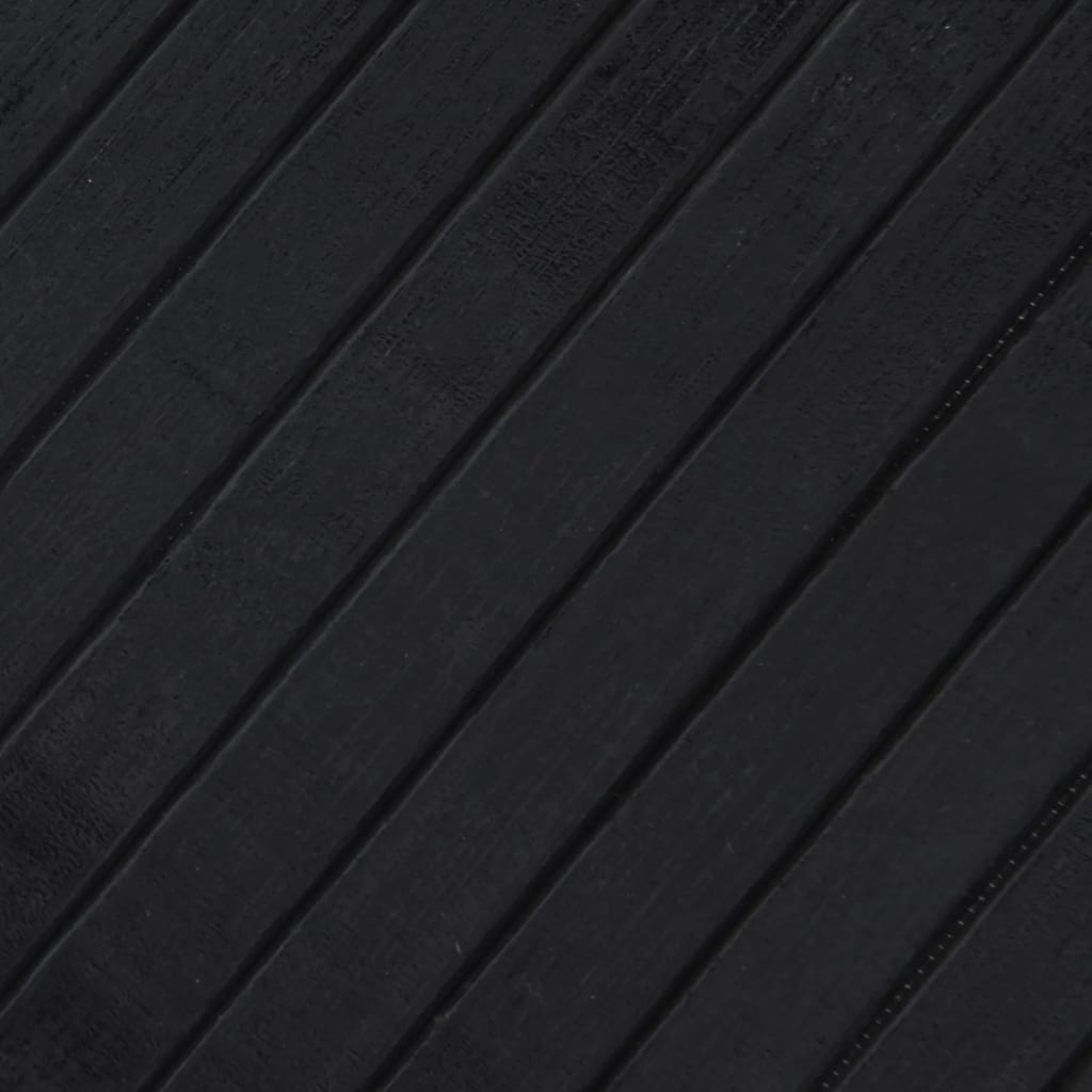 vidaXL Tapis rectangulaire noir 80x500 cm bambou