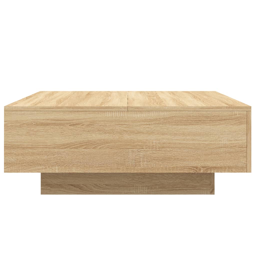 vidaXL Table basse chêne sonoma 80x80x31 cm bois d'ingénierie