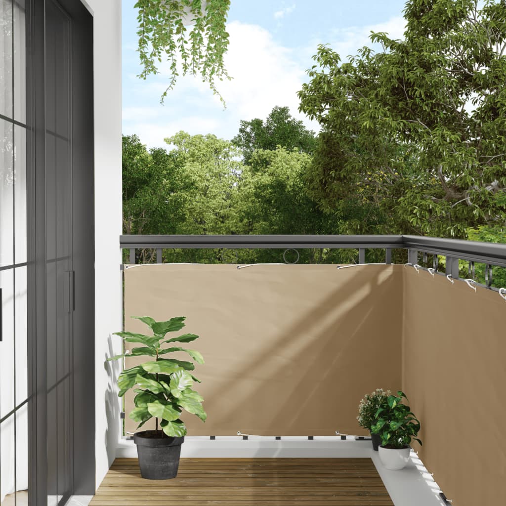 vidaXL Écran de balcon Beige 90x300 cm Tissu Oxford