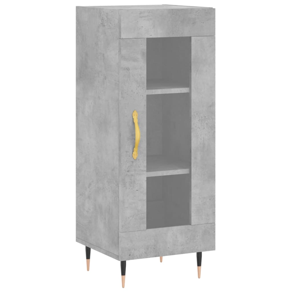 vidaXL Buffet haut Gris béton 34,5x34x180 cm Bois d'ingénierie