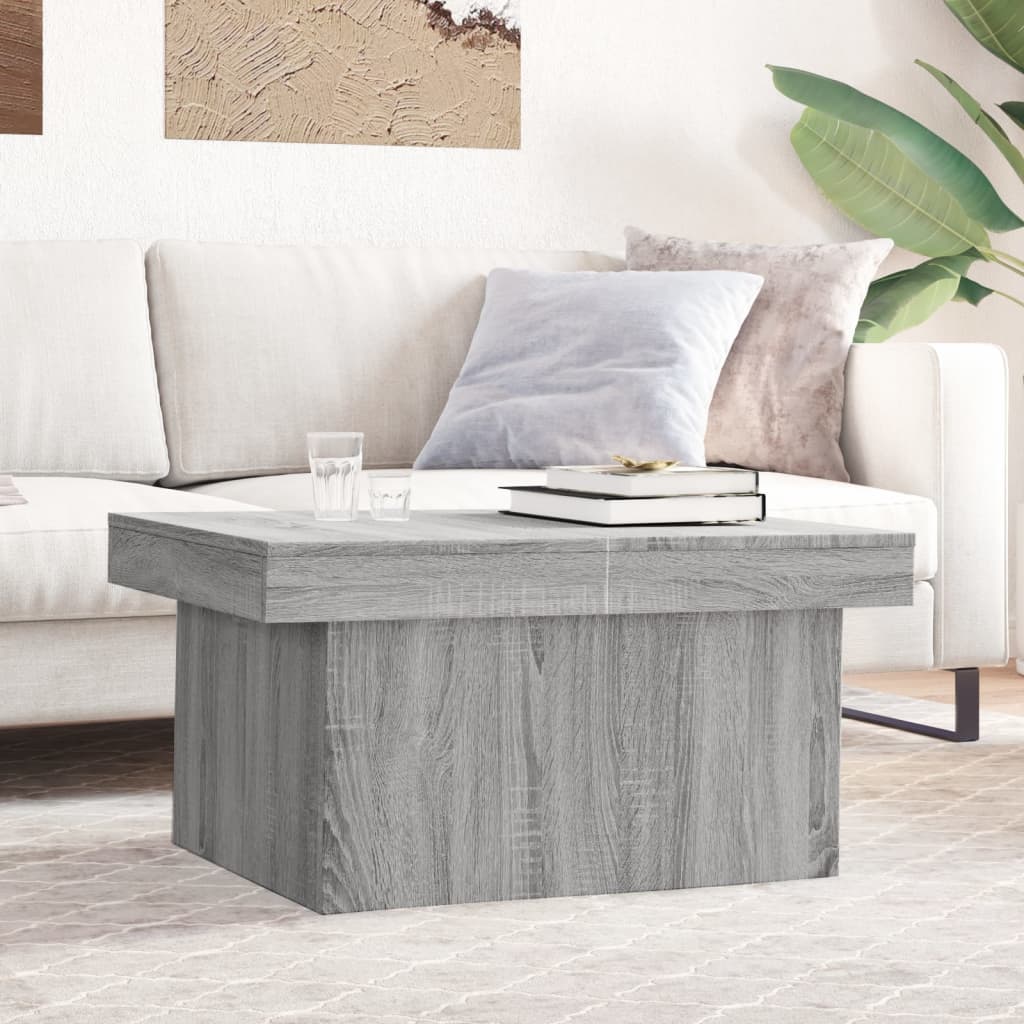 vidaXL Table basse sonoma gris 80x55x40 cm bois d'ingénierie