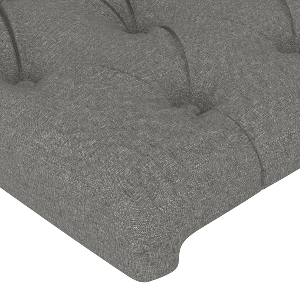 vidaXL Têtes de lit 2 pcs Gris foncé 80x7x78/88 cm Tissu