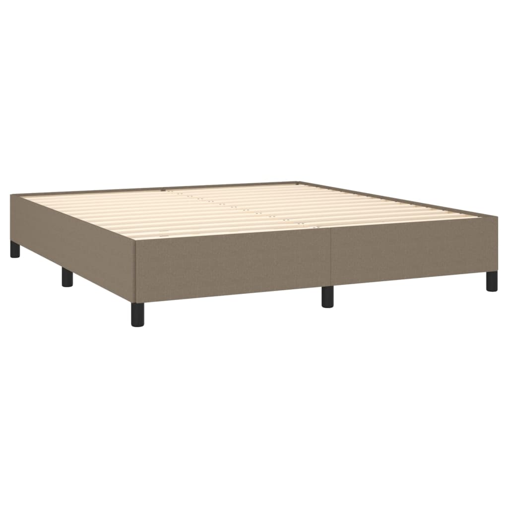 vidaXL Cadre de lit sans matelas taupe 180x200 cm tissu