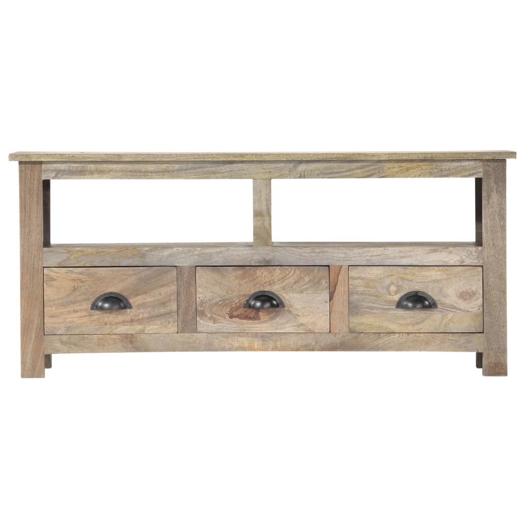 vidaXL Meuble TV 110x30x50 cm Bois massif de manguier