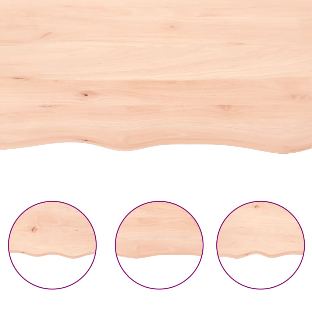 vidaXL Dessus de table 120x40x(2-6) cm bois de chêne massif non traité