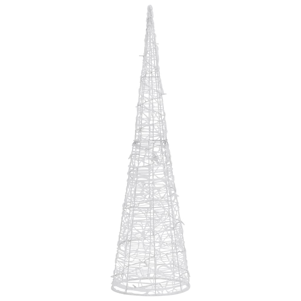 vidaXL Cône lumineux décoratif pyramide LED acrylique blanc 120cm