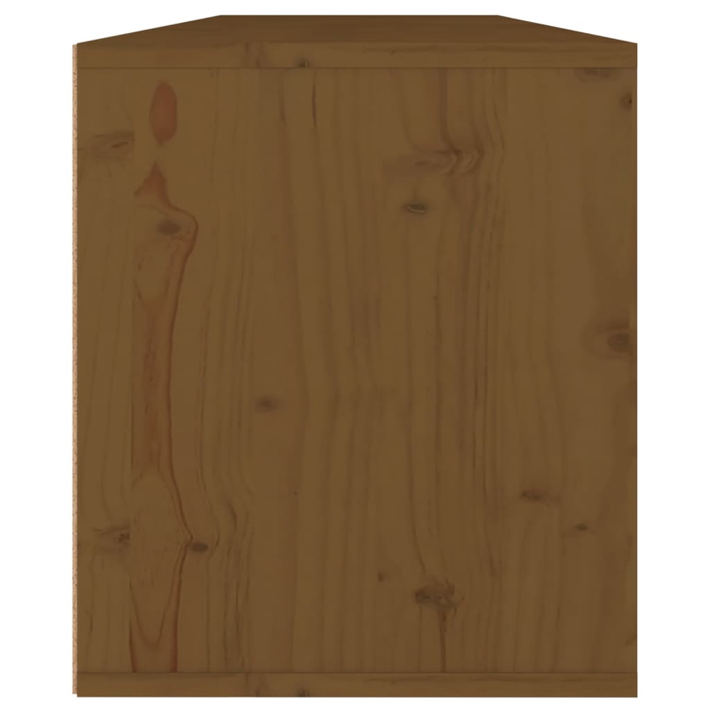 vidaXL Armoires murales 2pcs Marron miel 60x30x35cm Bois de pin massif