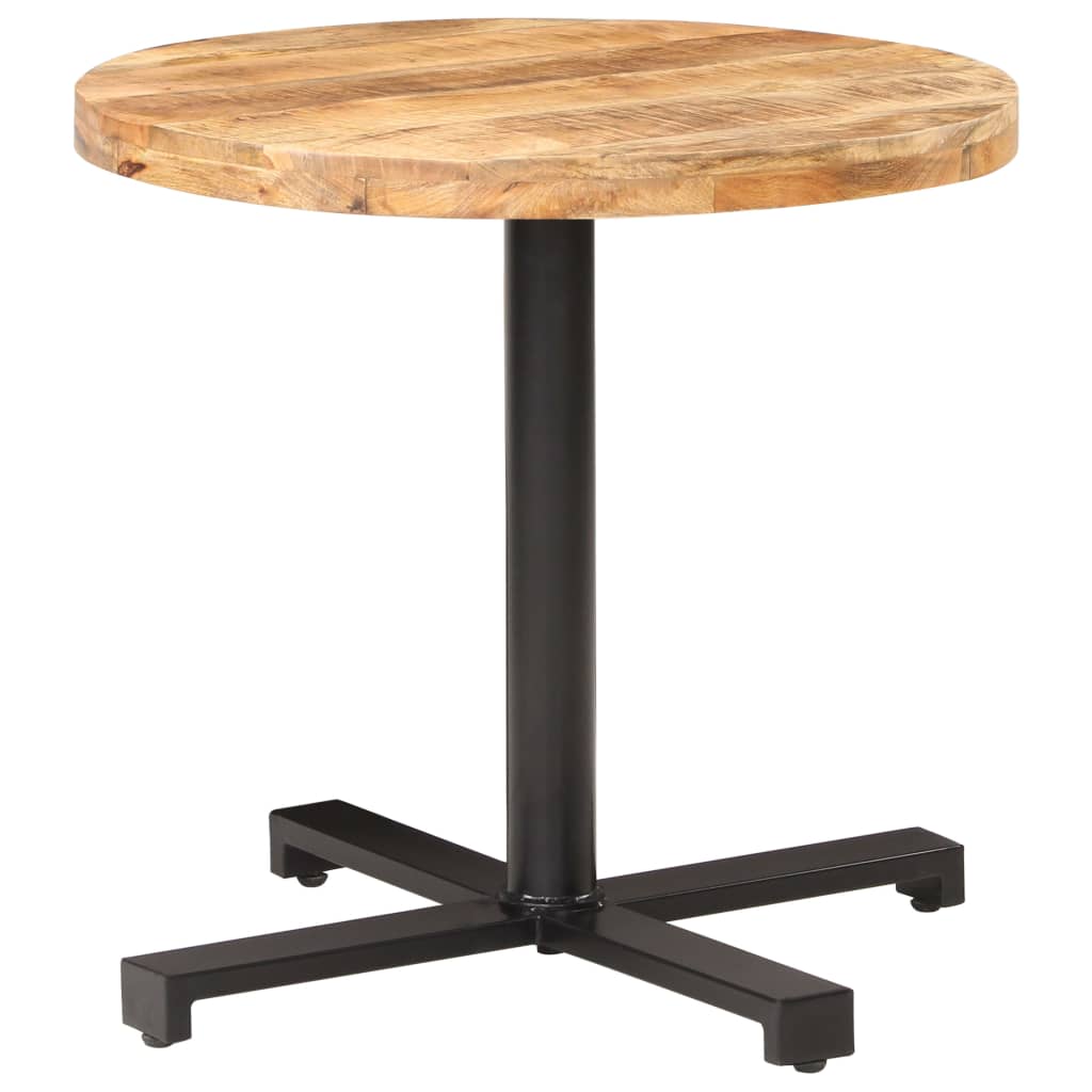 vidaXL Table de bistro Ronde Ø80x75 cm Bois de manguier brut