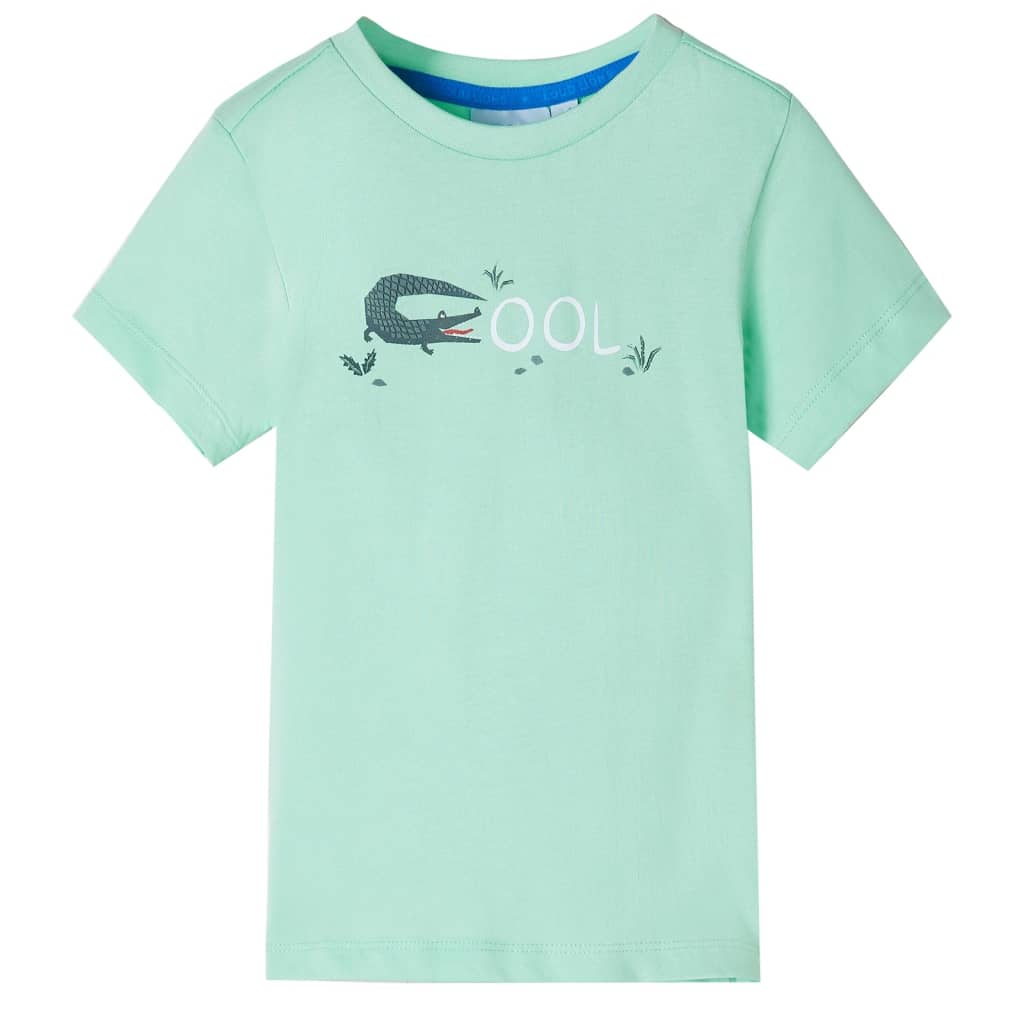T-shirt enfants à manches courtes vert clair 92