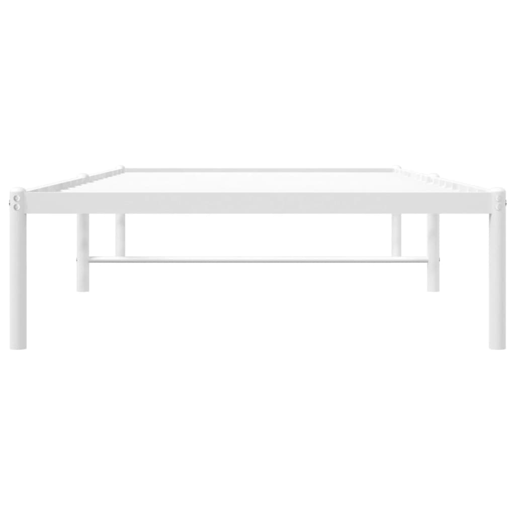 vidaXL Cadre de lit métal sans matelas blanc 90x200 cm