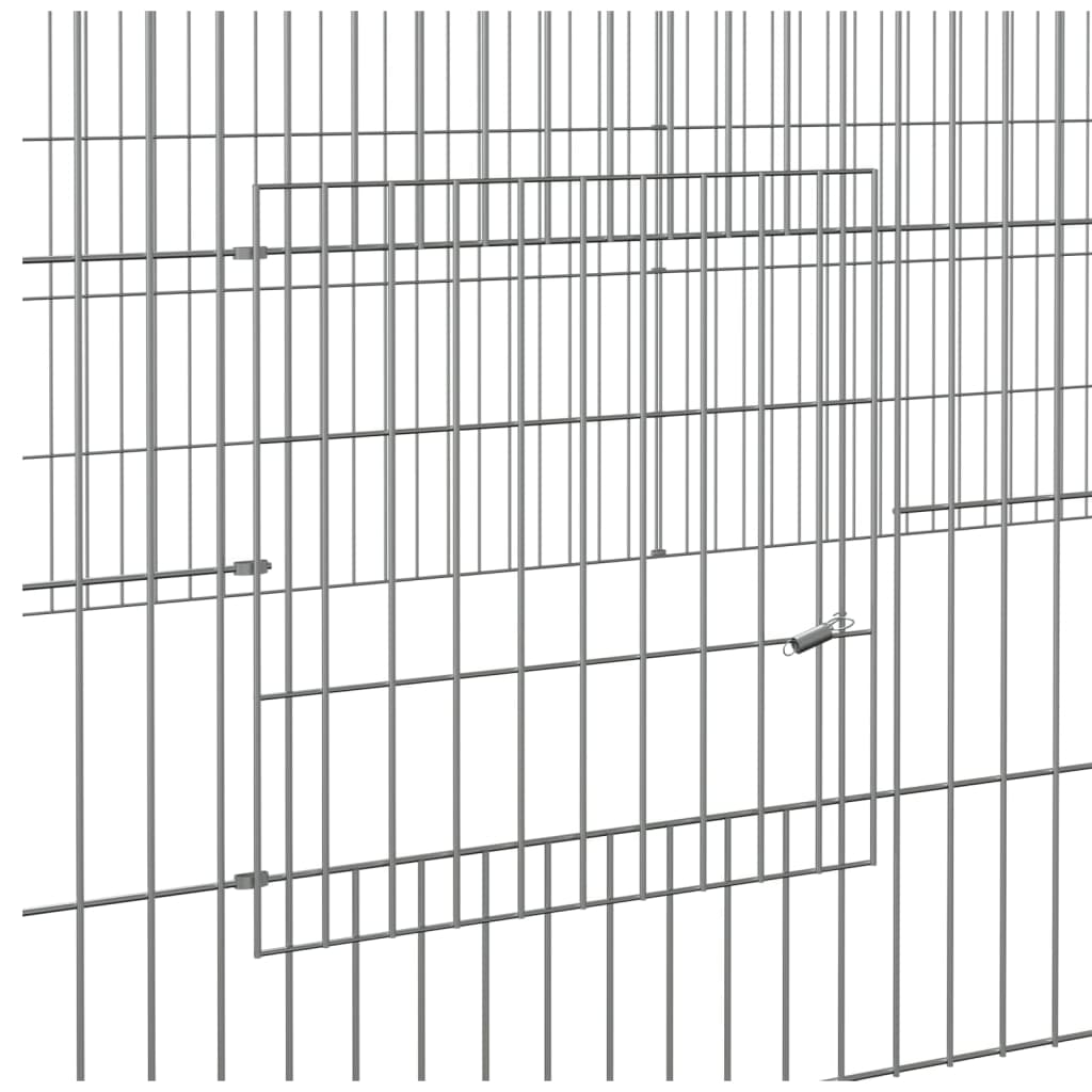 vidaXL Cage à lapin 4 panneaux 433x109x54 cm Fer galvanisé