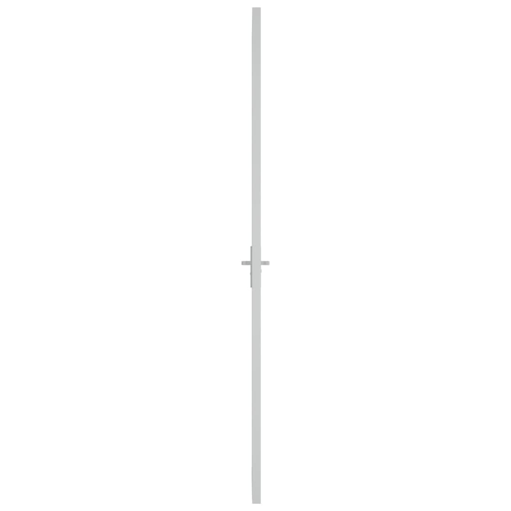 vidaXL Porte intérieure 76x201,5 cm Blanc Verre mat et aluminium