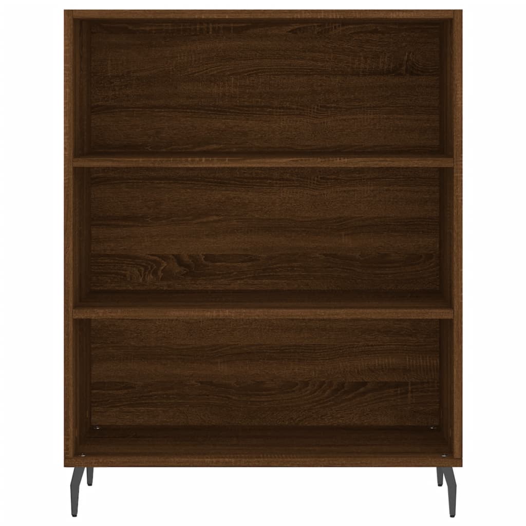 vidaXL Buffet haut Chêne marron 69,5x34x180 cm Bois d'ingénierie