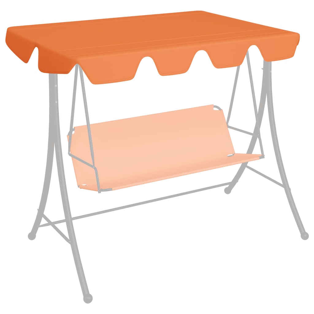 vidaXL Toit de rechange de balançoire orange 150/130x105/70 cm