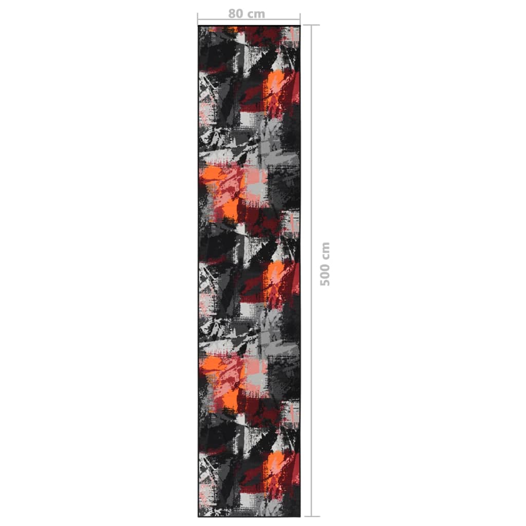 vidaXL Tapis de couloir Multicolore 80x500 cm