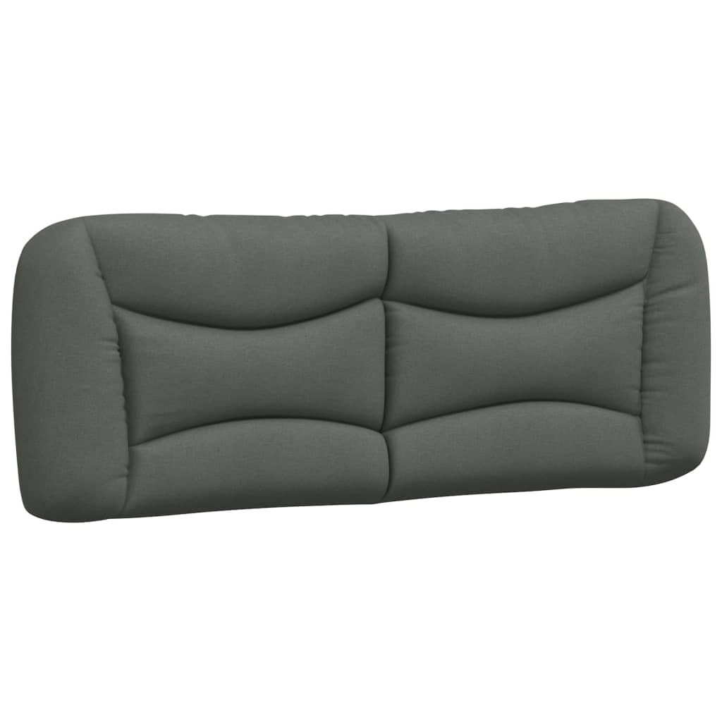 vidaXL Coussin de tête de lit gris foncé 140 cm tissu