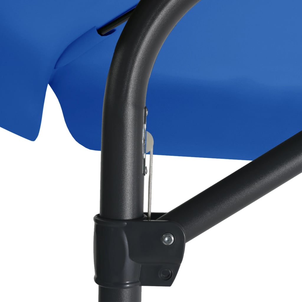 vidaXL Parasol d'extérieur avec mât en acier 300 cm Bleu azuré