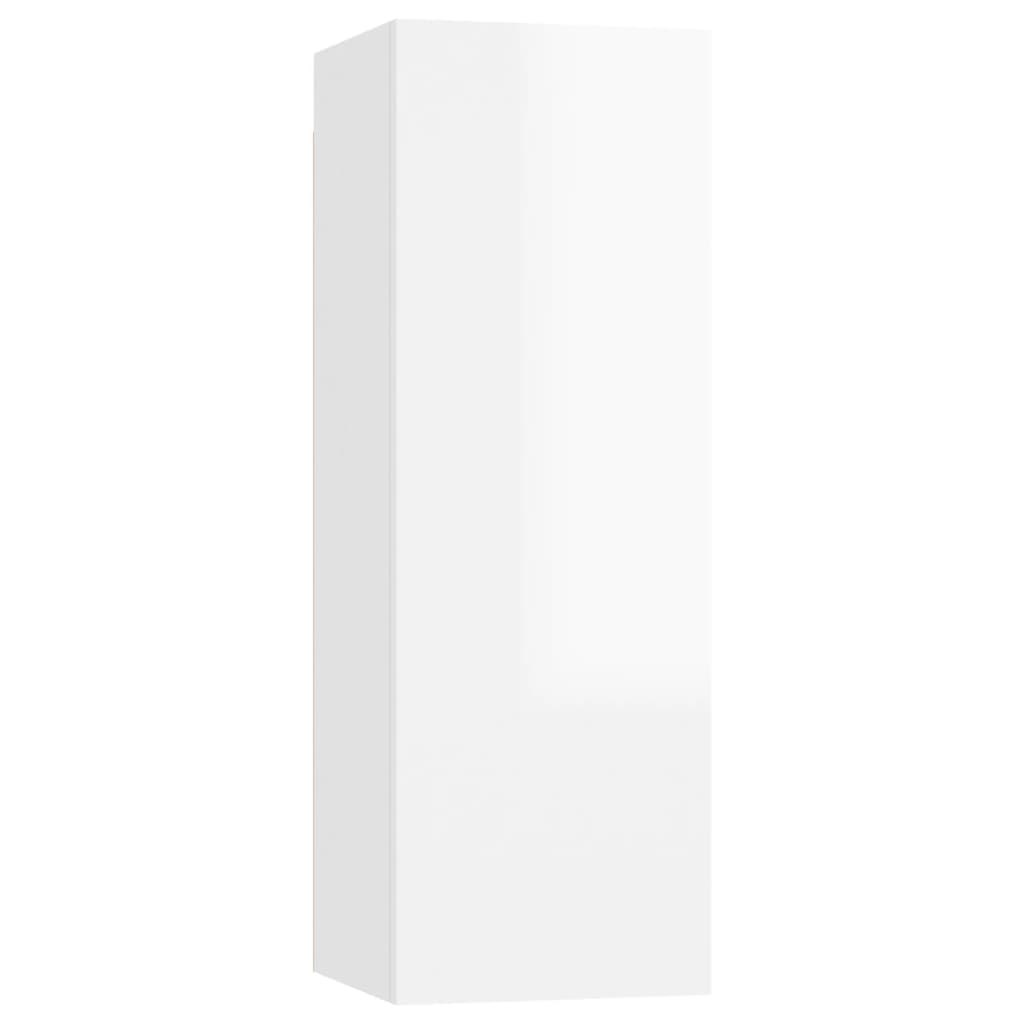 vidaXL Ensemble de meubles TV 3 pcs Blanc brillant Bois d'ingénierie