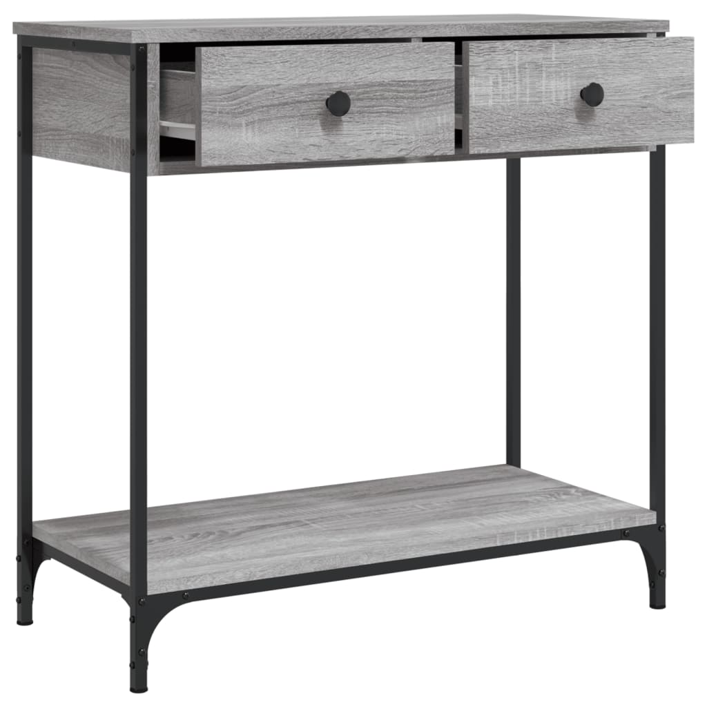 vidaXL Table console sonoma gris 75x34,5x75 cm bois d'ingénierie