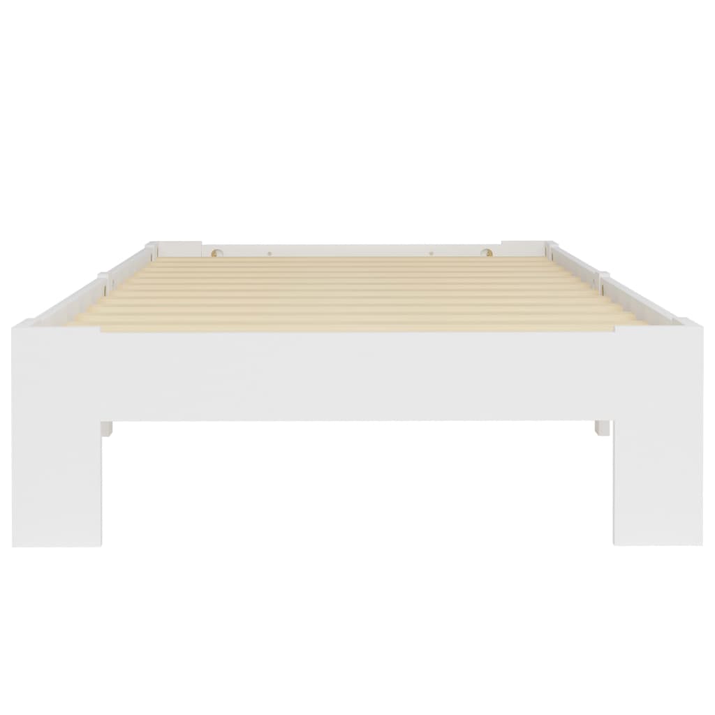 vidaXL Cadre de lit sans matelas blanc bois de pin massif 90x200 cm