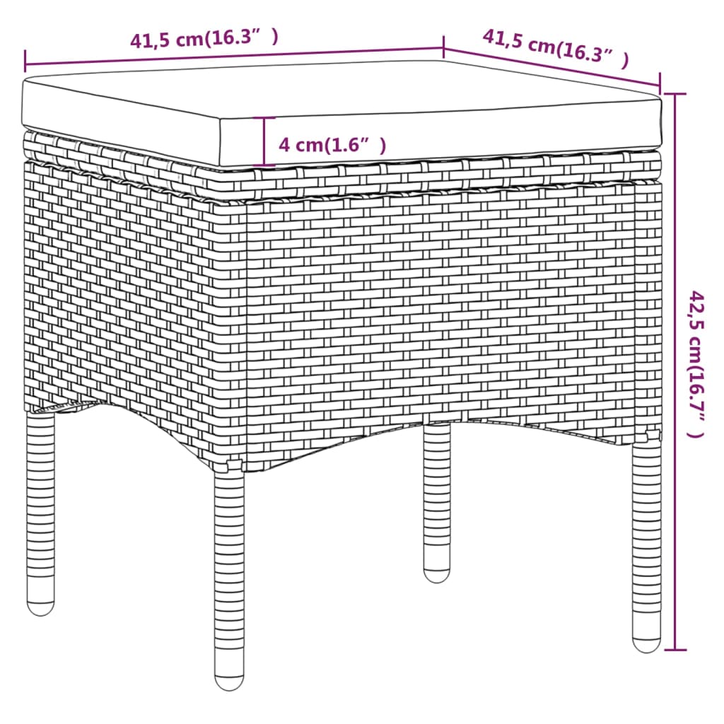 vidaXL Ensemble à manger de jardin 5 pcs Résine tressée et acacia Noir