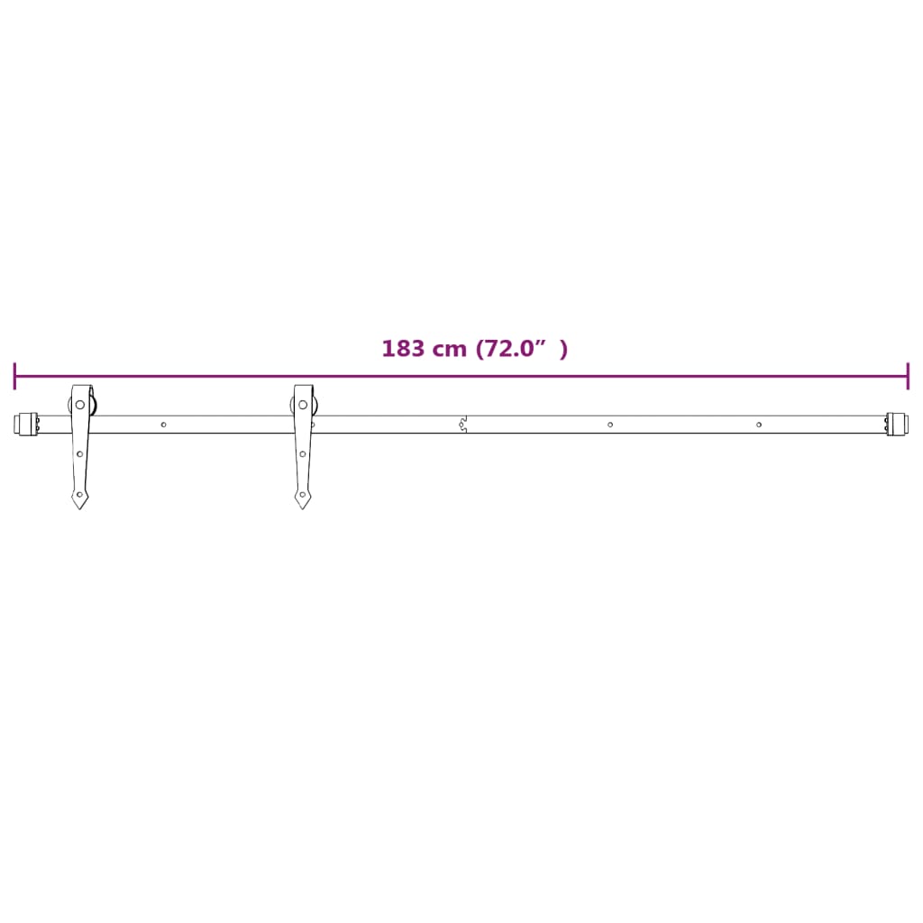 vidaXL Porte coulissante et kit de quincaillerie 90x210 cm pin massif