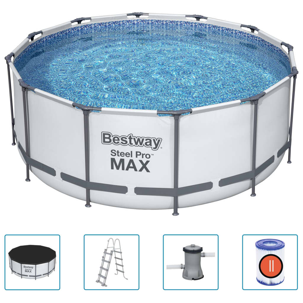 Bestway Ensemble de piscine Steel Pro MAX Rond 366x122 cm